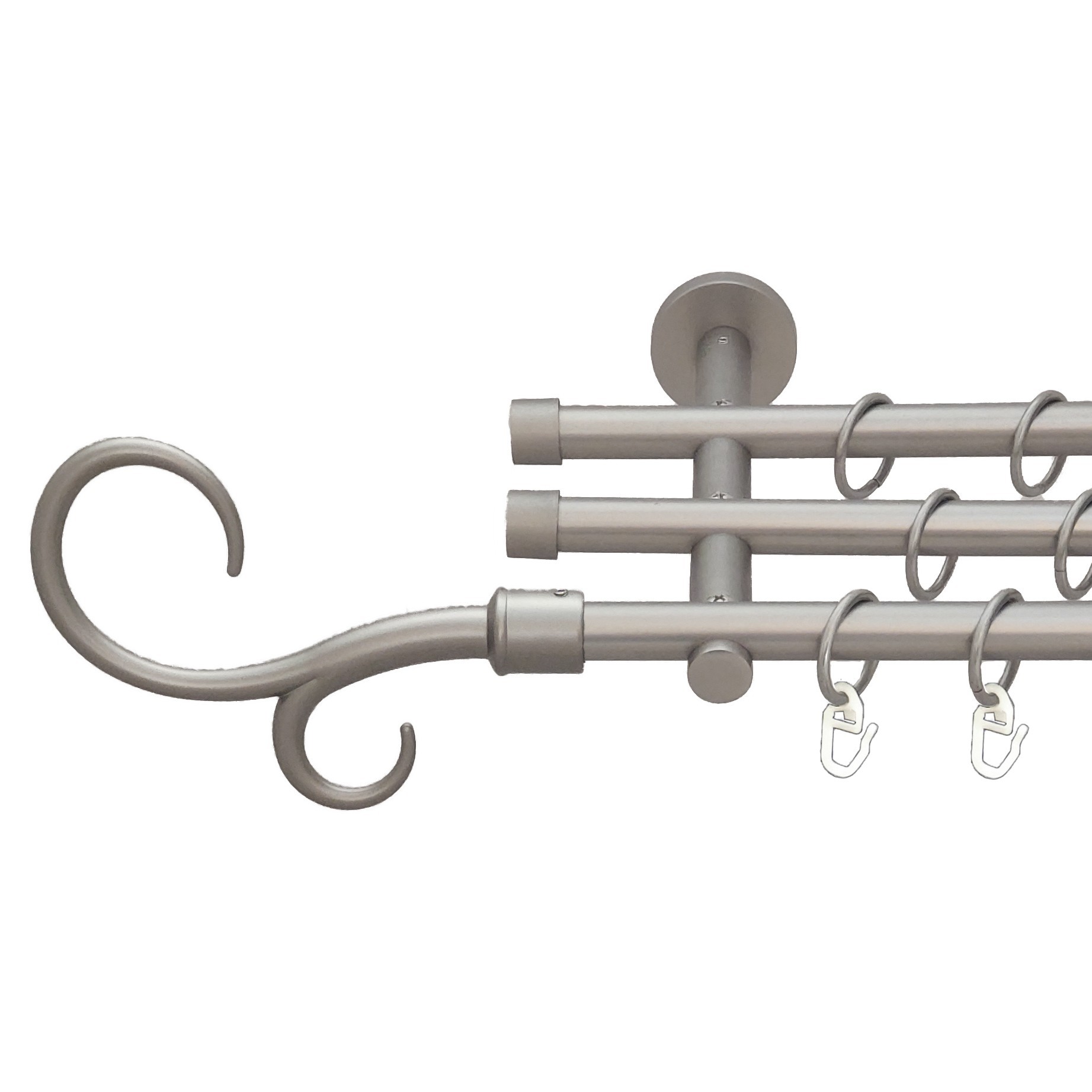 Карниз Orvit Гак Подвійний металевий трирядний циліндр (20 см) гладка труба кільце металеве Сатин 16\16\16 мм 300 см
Карниз Orvit Гак Подвійний металевий трирядний циліндр (20 см) гладка труба кільце металеве Сатин 16\16\16 мм 300 см