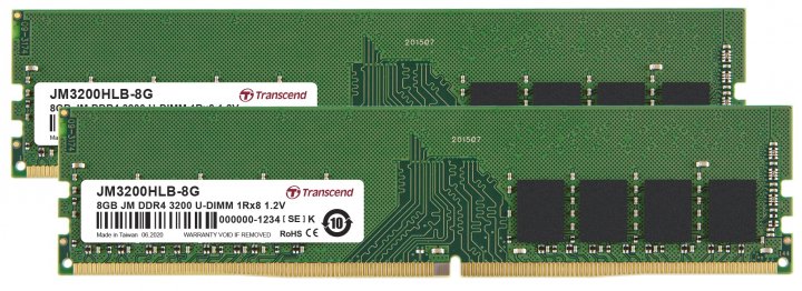 Модуль пам'яті для комп'ютера DDR4 16GB (2x8GB) 3200 MHz Transcend (JM3200HLB-16G)
Модуль пам'яті для комп'ютера DDR4 16GB (2x8GB) 3200 MHz Transcend (JM3200HLB-16G)
