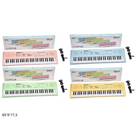 Детский синтезатор с микрофоном 61 клавиша работает от сети MQ3737 A-Toys (BF-6138C)
Детский синтезатор с микрофоном 61 клавиша работает от сети MQ3737 A-Toys (BF-6138C)