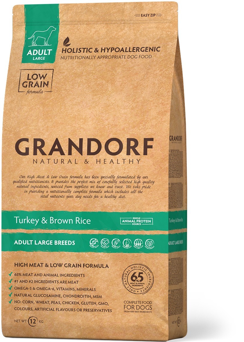 Сухой корм для собак крупных пород Grandorf Turkey & Brown Rice Adult Large Breed с мясом индейки 12 кг
Сухой корм для собак крупных пород Grandorf Turkey & Brown Rice Adult Large Breed с мясом индейки 12 кг