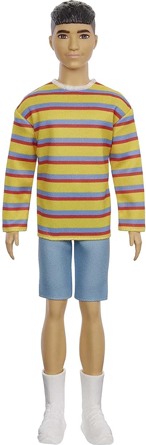 Кукла Кен Модник Barbie Ken Fashionistas Doll Long-Sleeve Colorful Striped Shirt & Denim Shorts, Brunette Hair 175 (GRB91)
Кукла Кен Модник Barbie Ken Fashionistas Doll Long-Sleeve Colorful Striped Shirt & Denim Shorts, Brunette Hair 175 (GRB91)