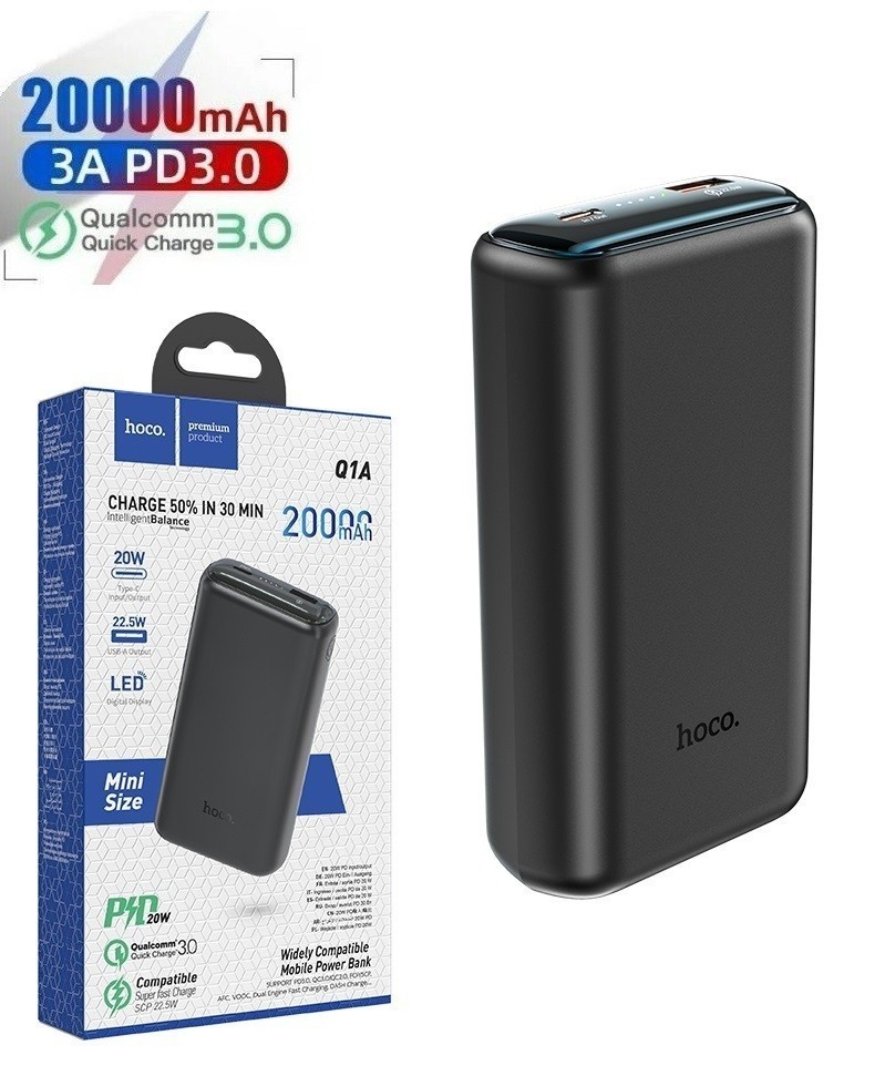 Павербанк Hoco 20W Quick Charge 20000mAh Power Delivery для iPad/iPhone/Xiaomi/ Samsung/Huawei black
Павербанк Hoco 20W Quick Charge 20000mAh Power Delivery для iPad/iPhone/Xiaomi/ Samsung/Huawei black