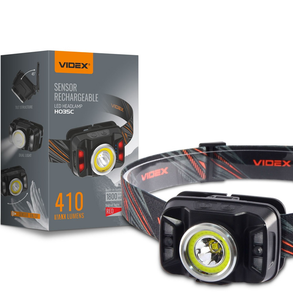 Налобный фонарь Videx 410Lm 5000K до 86 м дальность света, с датчиком движения и ближним рассеянным светом (VLF-H035C)
Налобный фонарь Videx 410Lm 5000K до 86 м дальность света, с датчиком движения и ближним рассеянным светом (VLF-H035C)