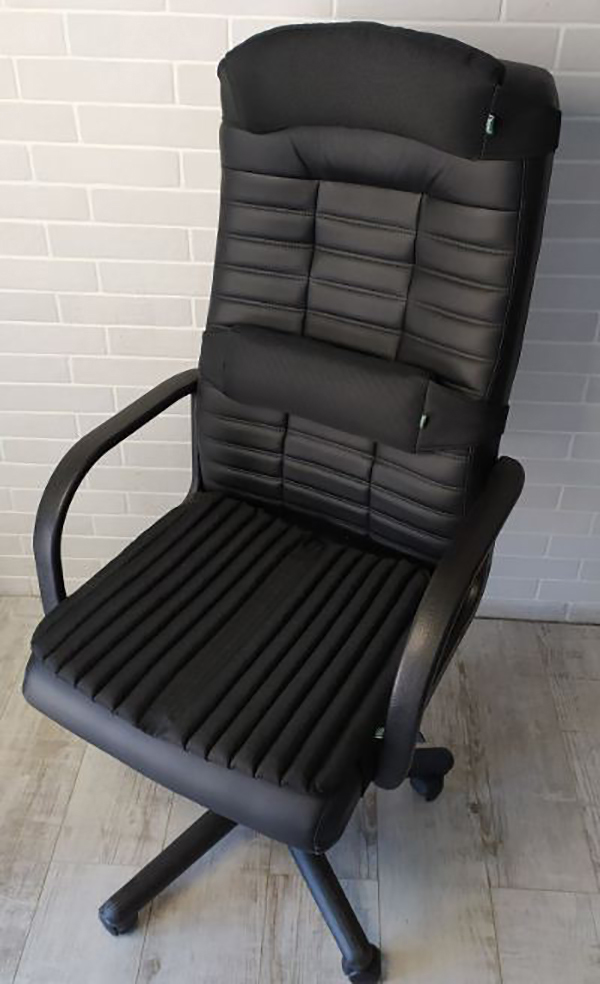 Комплект орто-эргономическая накидка Ekkoseat на офисное и компьютерное кресло под поясницу и шею Чёрный (ekko_5_Ч)
Комплект орто-эргономическая накидка Ekkoseat на офисное и компьютерное кресло под поясницу и шею Чёрный (ekko_5_Ч)