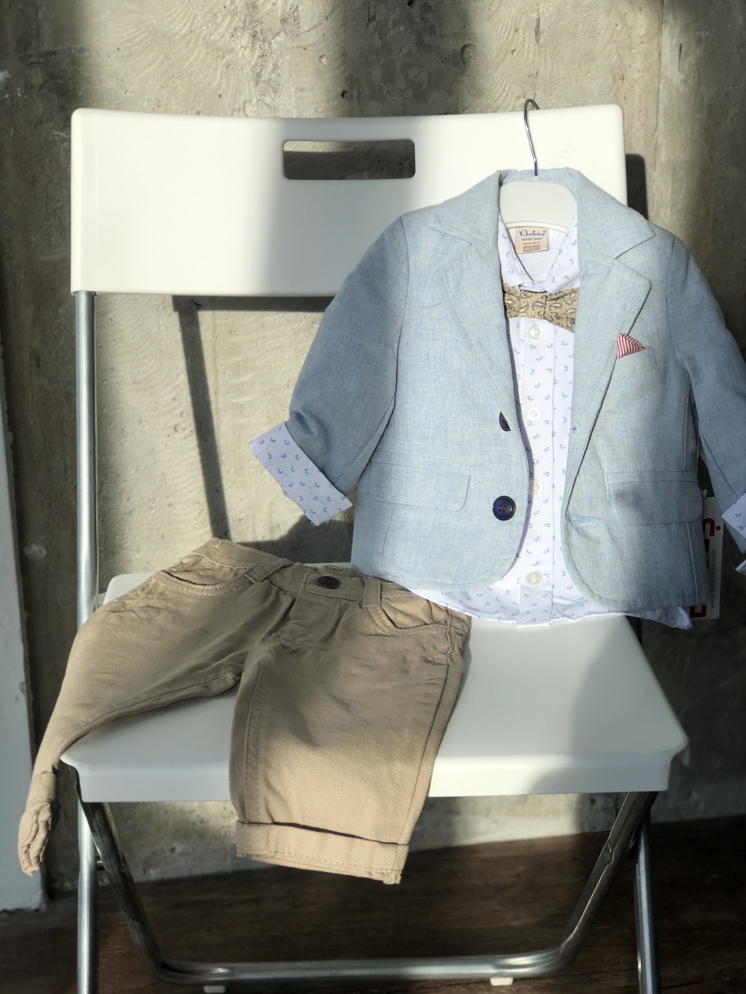 Нарядный костюм для Мальчика Рост 74 см /9м (№91)
Нарядный костюм для Мальчика Рост 74 см /9м (№91)