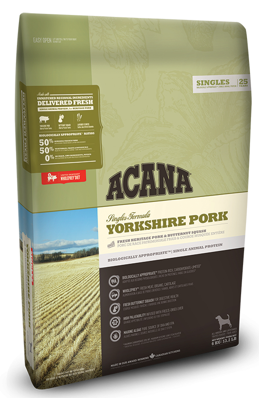 Сухой корм Acana (Акана) Yorkshire Pork для собак всех пород и возрастов со свининой 6 кг
Сухой корм Acana (Акана) Yorkshire Pork для собак всех пород и возрастов со свининой 6 кг