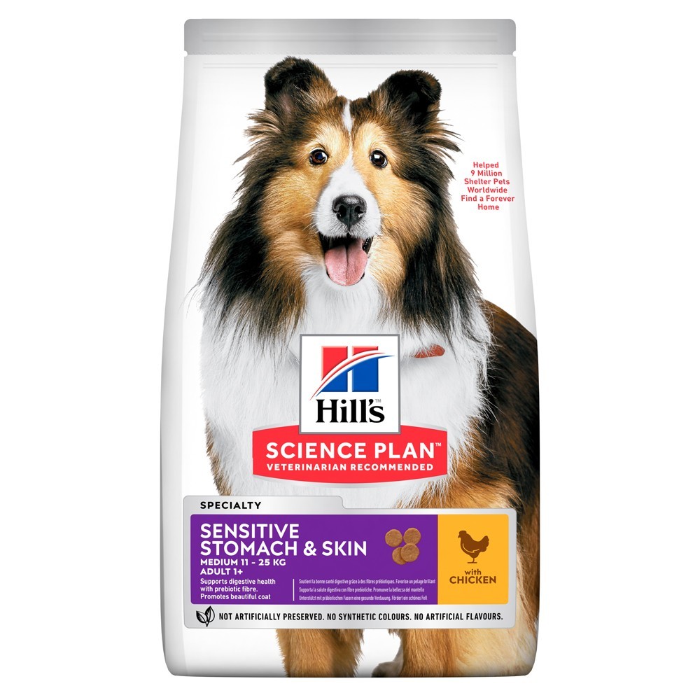 Сухой корм для собак с чувствительным пищеварением и кожей Hill's Science Plan Adult Sensitive Stomach & Skin Medium с курицей - 14 кг (604385) (52742026091)
Сухой корм для собак с чувствительным пищеварением и кожей Hill's Science Plan Adult Sensitive Stomach & Skin Medium с курицей - 14 кг (604385) (52742026091)