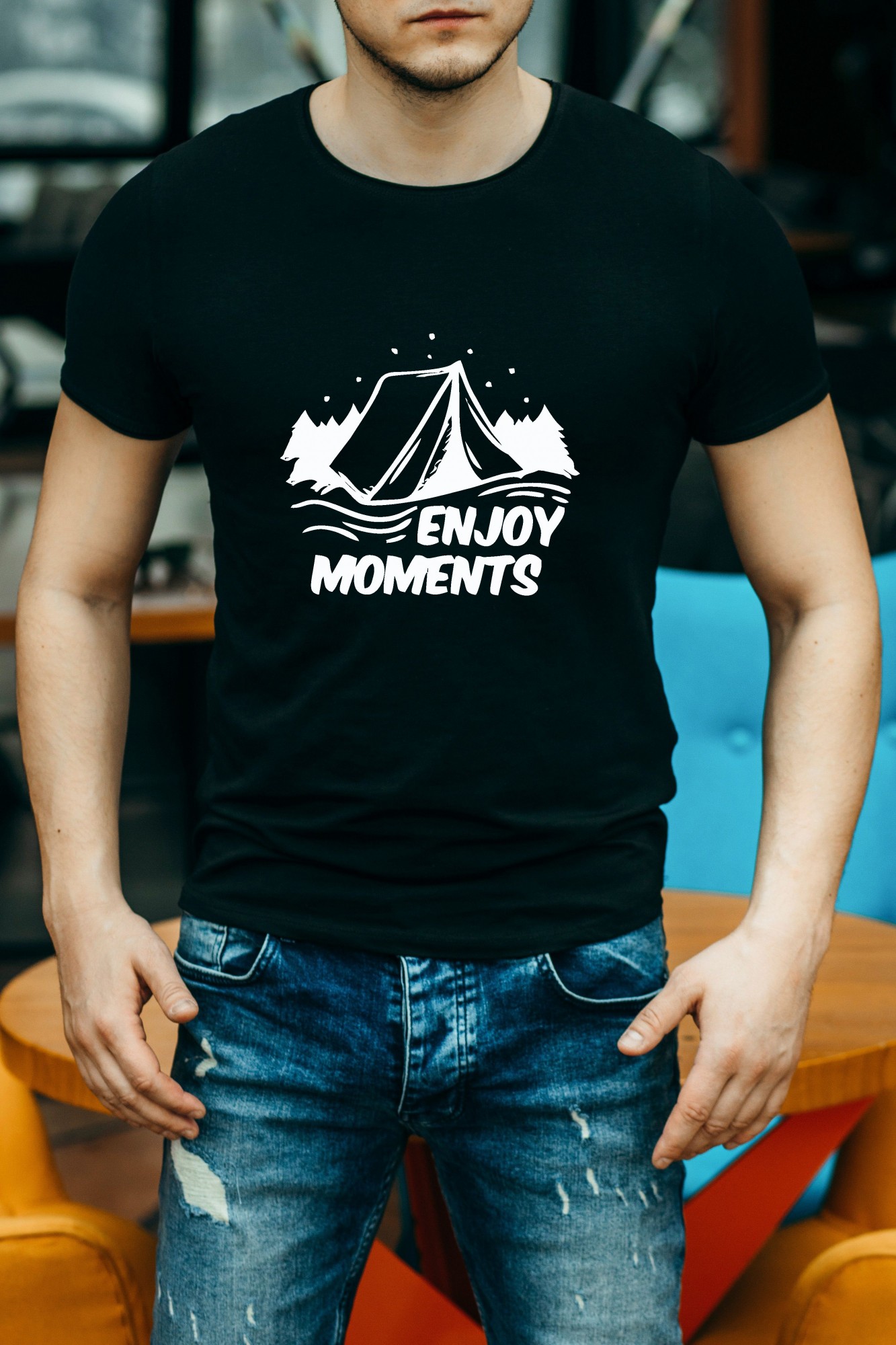 Чоловіча футболка з написом ENJOY MOMENTS чорний, Чоловіча футболка з написом ENJOY MOMENTS L чорний
Чоловіча футболка з написом ENJOY MOMENTS чорний, Чоловіча футболка з написом ENJOY MOMENTS L чорний