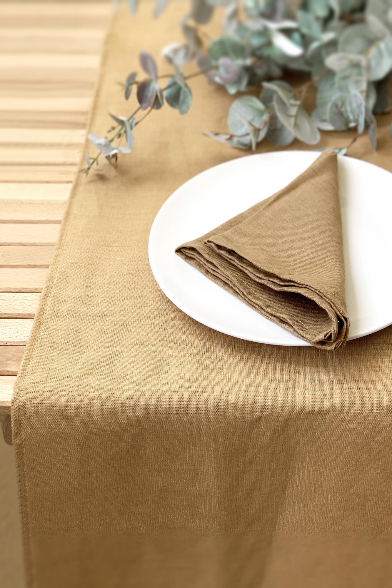 Скатерть-дорожка Раннер из льняной ткани TouchableLinen 1 шт 40*250 см Коричнево-золотой
Скатерть-дорожка Раннер из льняной ткани TouchableLinen 1 шт 40*250 см Коричнево-золотой