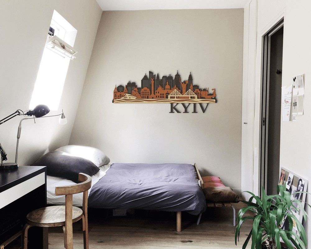 Деревянный настенный декор для стен LikeWood 3D город Киев Украина XL 150х58 см Махагон и каштан
Деревянный настенный декор для стен LikeWood 3D город Киев Украина XL 150х58 см Махагон и каштан