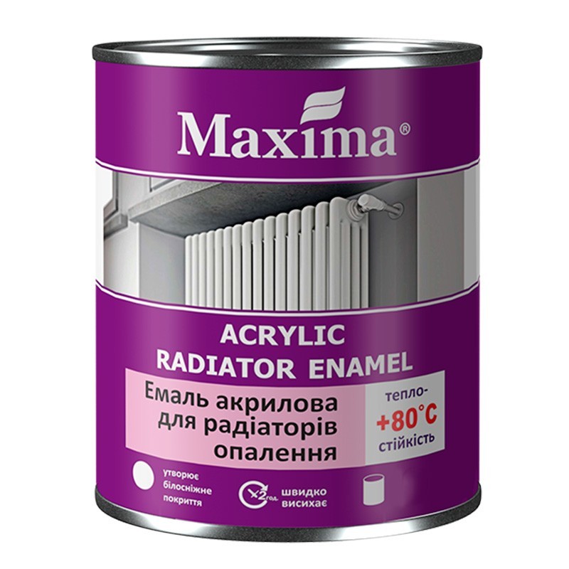 Эмаль акриловая для радиаторов отопления Maxima РАДИАТОРНАЯ Белая глянцевая 20л
Эмаль акриловая для радиаторов отопления Maxima РАДИАТОРНАЯ Белая глянцевая 20л