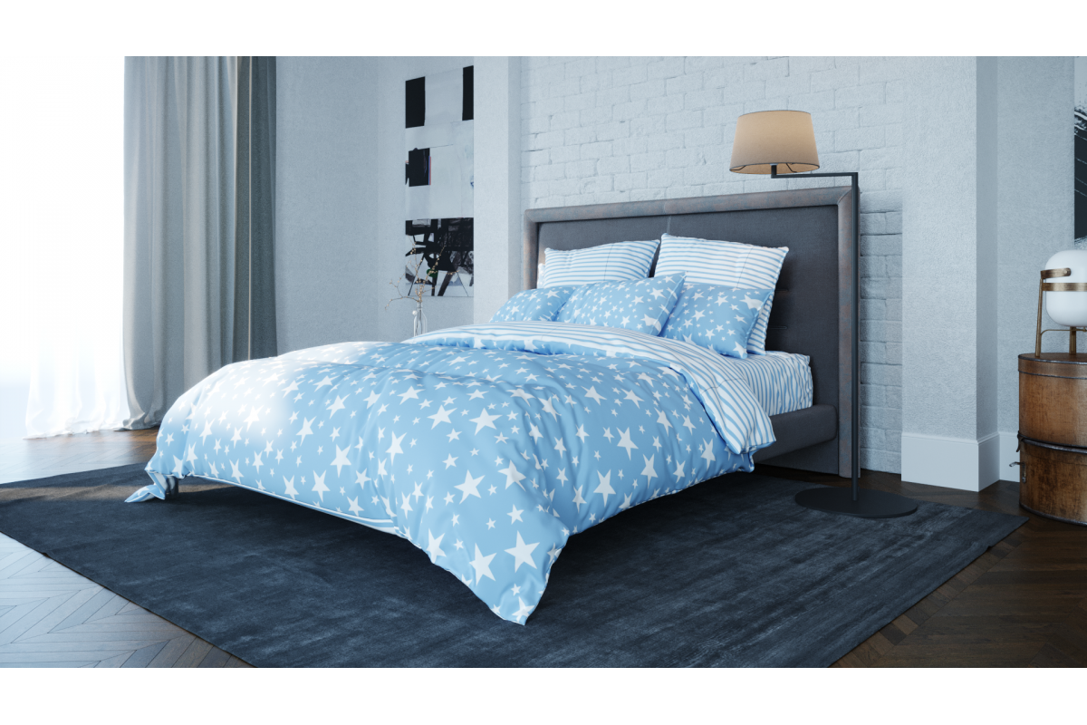 Комплект постельного белья ТЕП Ranforce 014 STAR BLUE (314 Звезда голубая) 180x215
Комплект постельного белья ТЕП Ranforce 014 STAR BLUE (314 Звезда голубая) 180x215