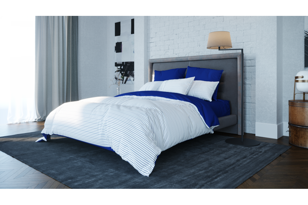 Комплект постельного белья ТЕП Ranforce 016 STRIPE BLUE (316 Полоска голубая) 180x215 
Комплект постельного белья ТЕП Ranforce 016 STRIPE BLUE (316 Полоска голубая) 180x215