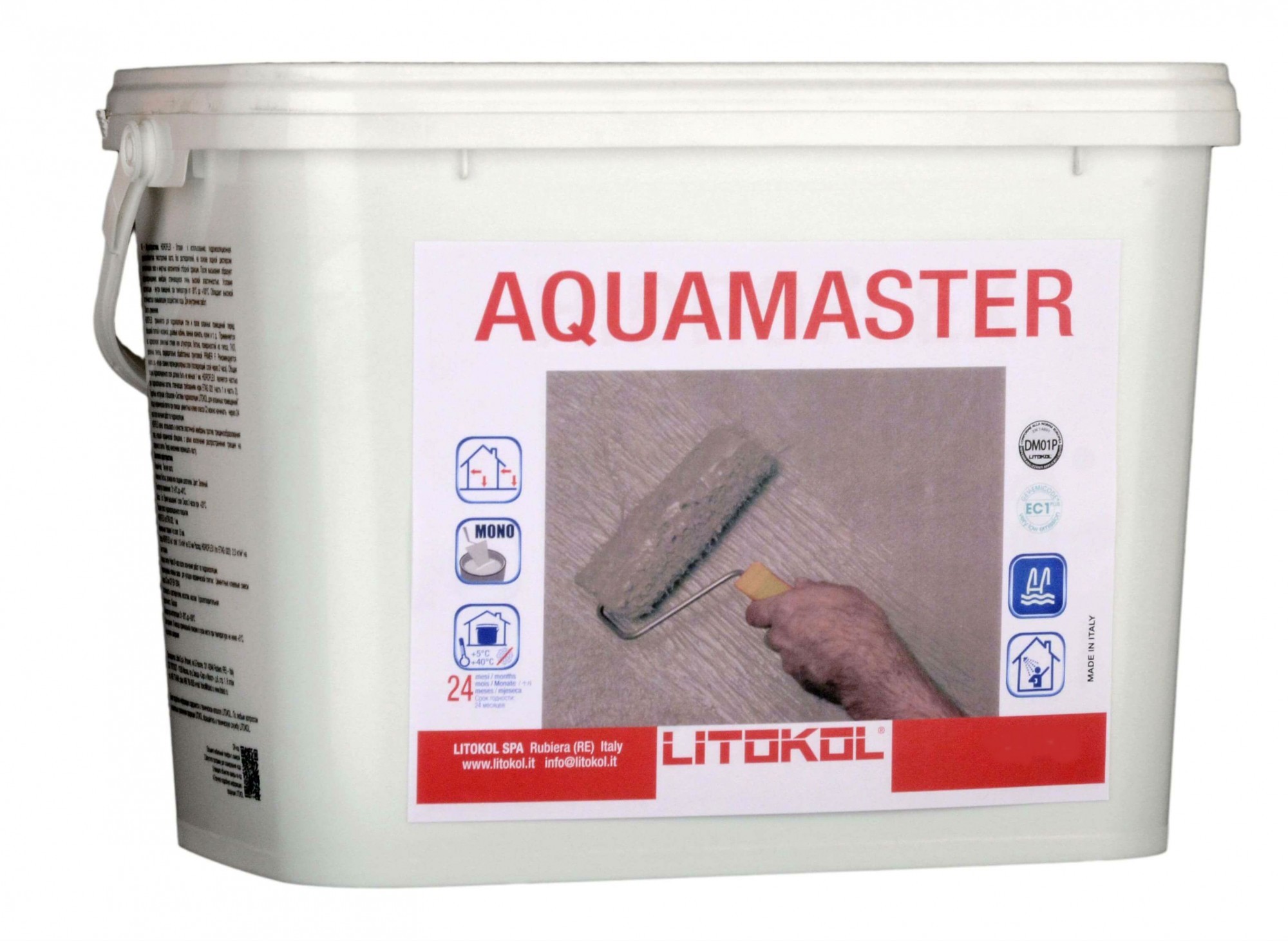 Однокомпонентная эластичная гидроизоляция, готовая к применению Litokol AQUAMASTER 10 кг
Однокомпонентная эластичная гидроизоляция, готовая к применению Litokol AQUAMASTER 10 кг