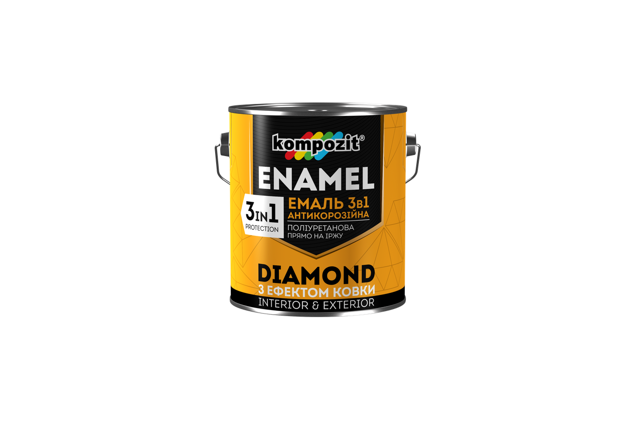Эмаль антикоррозионная 3 в 1 Kompozit DIAMOND з декоративным эффектом ковки (0.65 л) коричневая
Эмаль антикоррозионная 3 в 1 Kompozit DIAMOND з декоративным эффектом ковки (0.65 л) коричневая