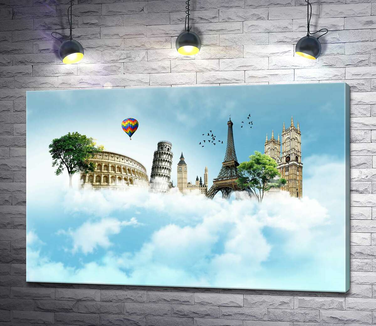 Картина ArtPoster Главные достопримечательности стран Европы в облачном пространстве 100x67 см Модуль №1
Картина ArtPoster Главные достопримечательности стран Европы в облачном пространстве 100x67 см Модуль №1