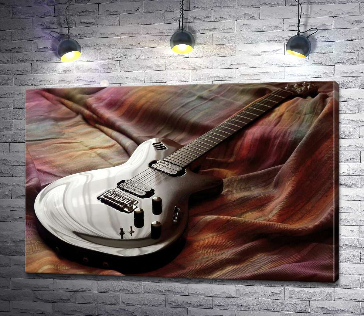 Картина ArtPoster Изгибы электронной гитары на мягких складках ткани 100x66 см Модуль №1
Картина ArtPoster Изгибы электронной гитары на мягких складках ткани 100x66 см Модуль №1