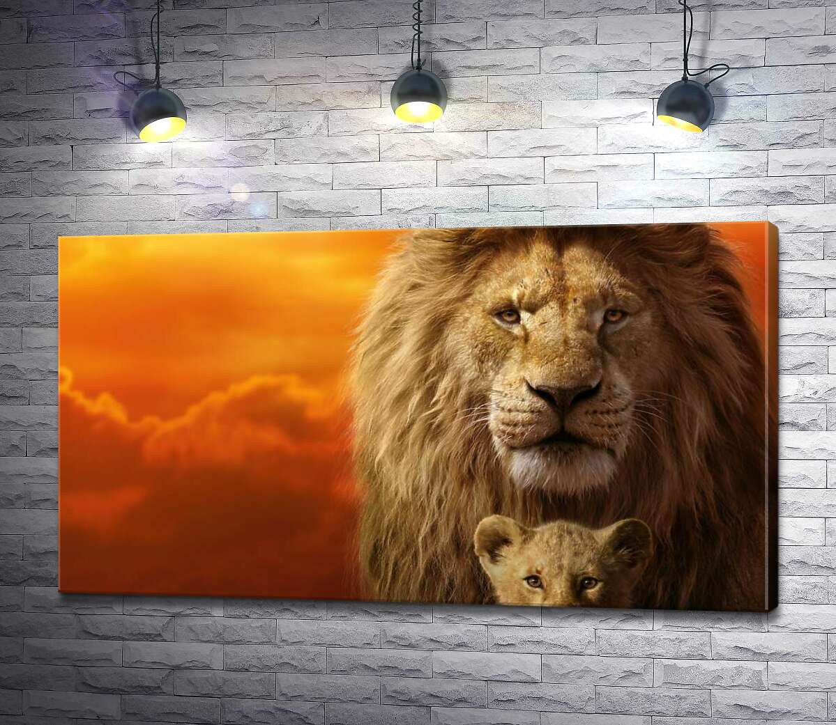 Картина ArtPoster Король-лев, Муфаса, и его сын, Симба, на постере к фильму "Король-лев" (The Lion King) 100x56 см Модуль №1
Картина ArtPoster Король-лев, Муфаса, и его сын, Симба, на постере к фильму "Король-лев" (The Lion King) 100x56 см Модуль №1