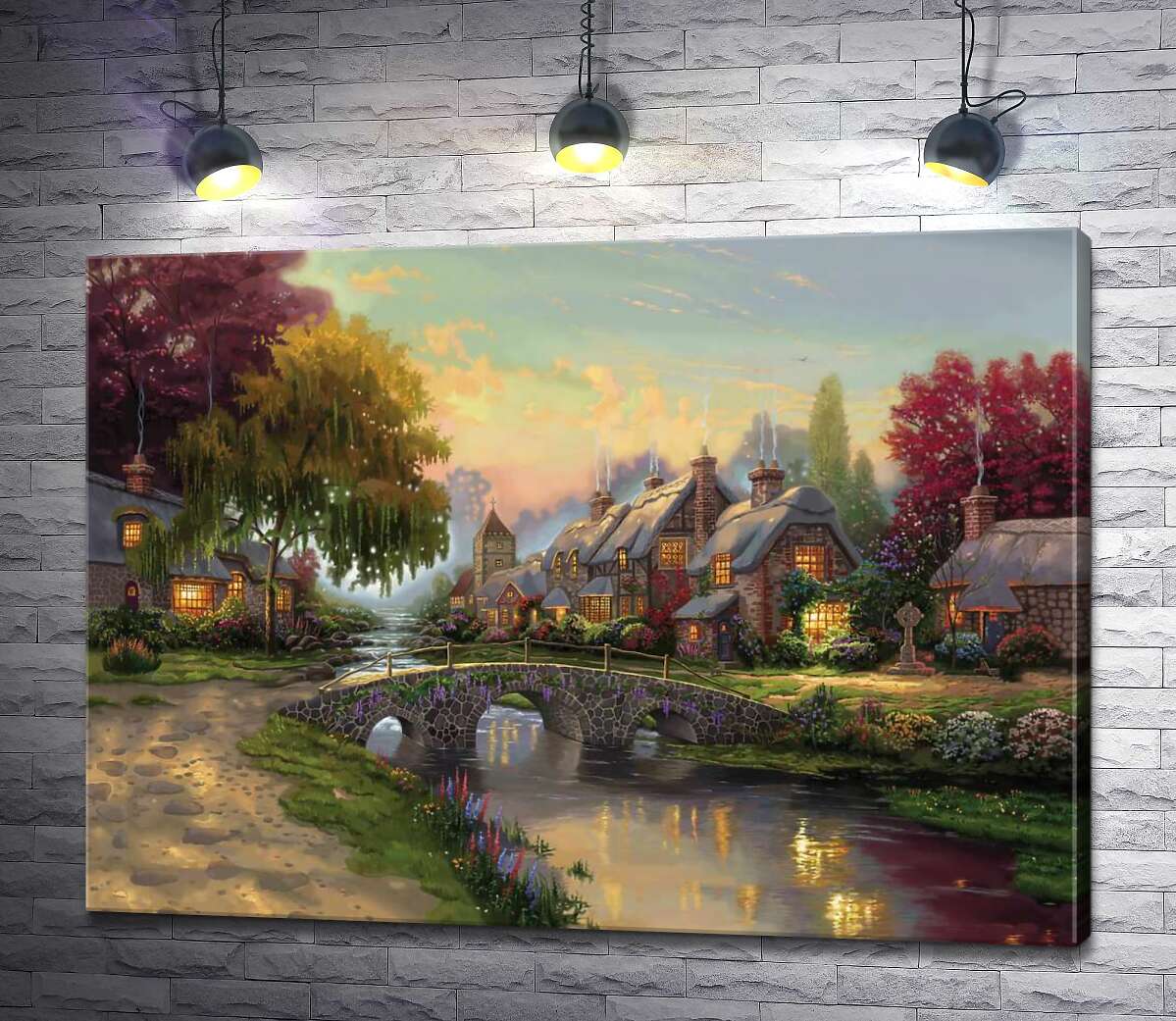 Картина ArtPoster Мост из брусчатки (Cobblestone Bridge) – Томас Кинкейд (Thomas Kinkade) 130x95 см Модуль №1
Картина ArtPoster Мост из брусчатки (Cobblestone Bridge) – Томас Кинкейд (Thomas Kinkade) 130x95 см Модуль №1