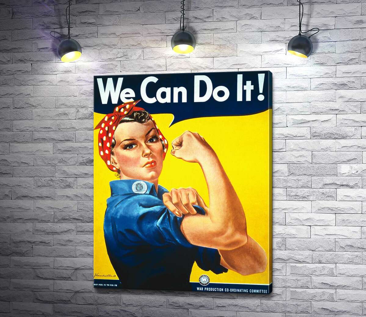 Картина ArtPoster Мы можем это сделать (We Can Do It) – Джей Говард Миллер (J. Howard Miller) 130x168 см Модуль №1
Картина ArtPoster Мы можем это сделать (We Can Do It) – Джей Говард Миллер (J. Howard Miller) 130x168 см Модуль №1