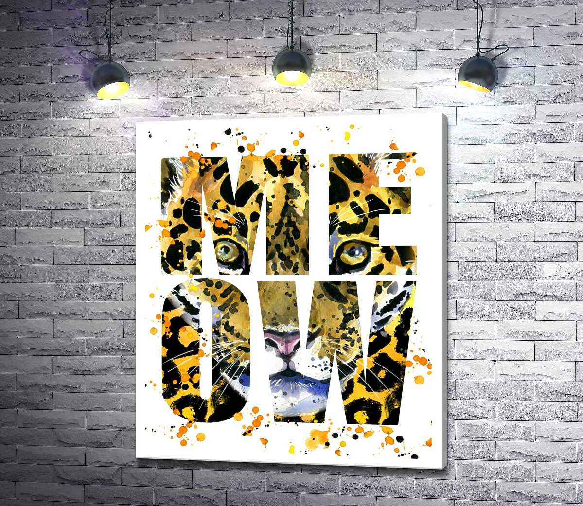 Картина ArtPoster Пятнистый силуэт леопарда в буквах "meow" 130x154 см Модуль №1
Картина ArtPoster Пятнистый силуэт леопарда в буквах "meow" 130x154 см Модуль №1