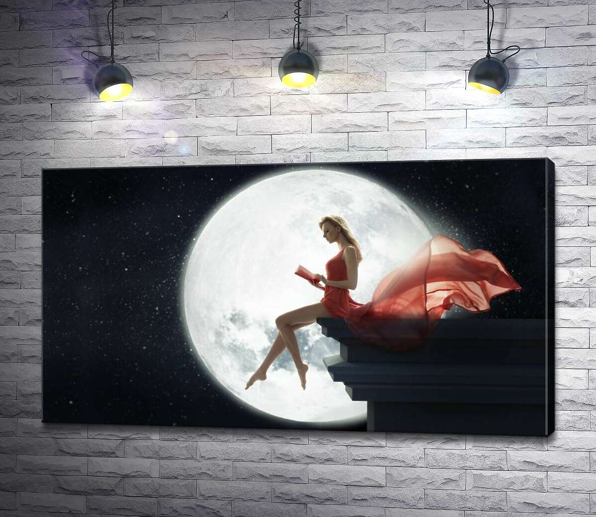 Картина ArtPoster Полная луна озарила силуэт девушки на крыше 130x73 см Модуль №1
Картина ArtPoster Полная луна озарила силуэт девушки на крыше 130x73 см Модуль №1