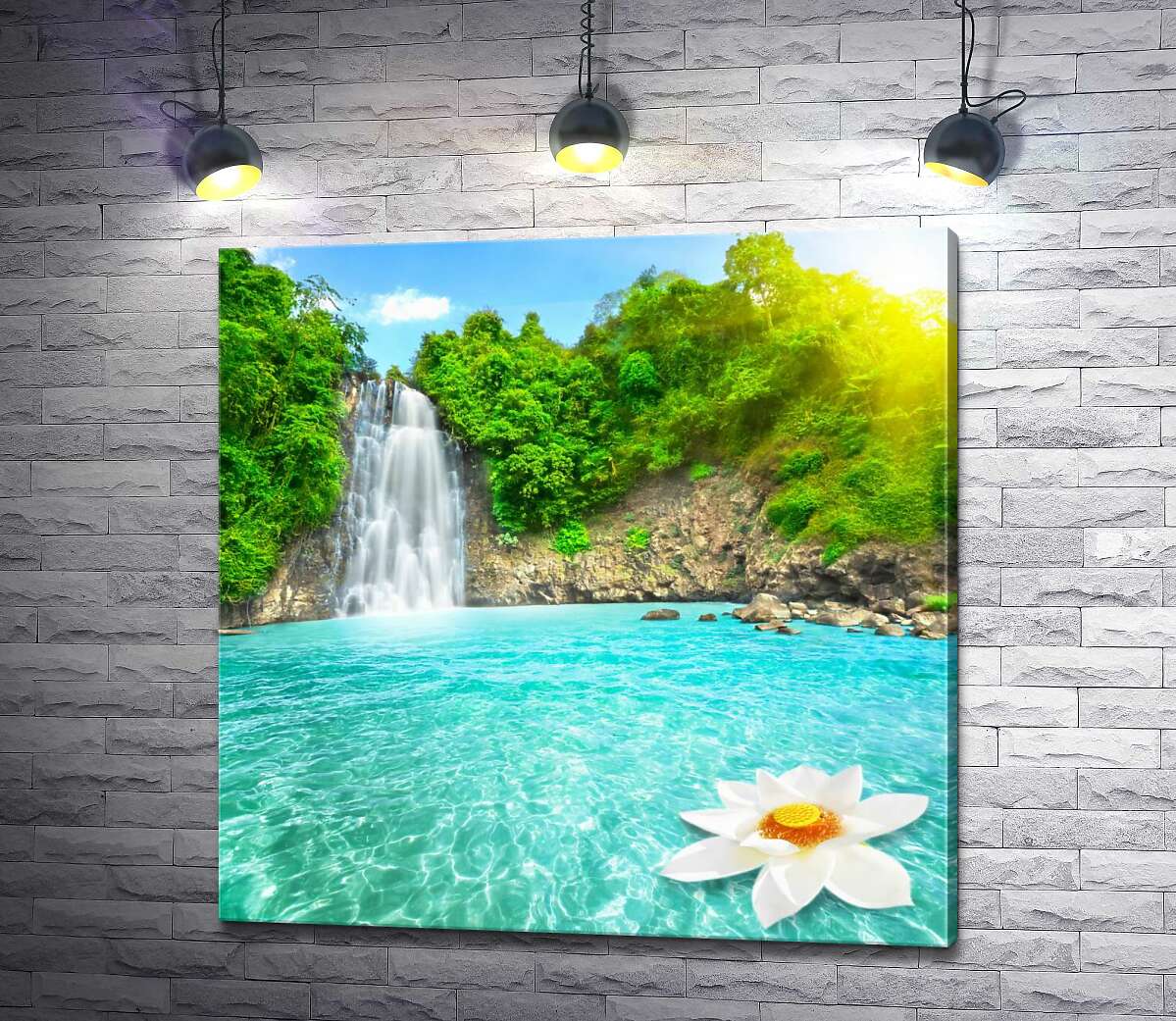 Картина ArtPoster Прозрачная гладь озера под шумным потоком водопада 130x130 см Модуль №1
Картина ArtPoster Прозрачная гладь озера под шумным потоком водопада 130x130 см Модуль №1