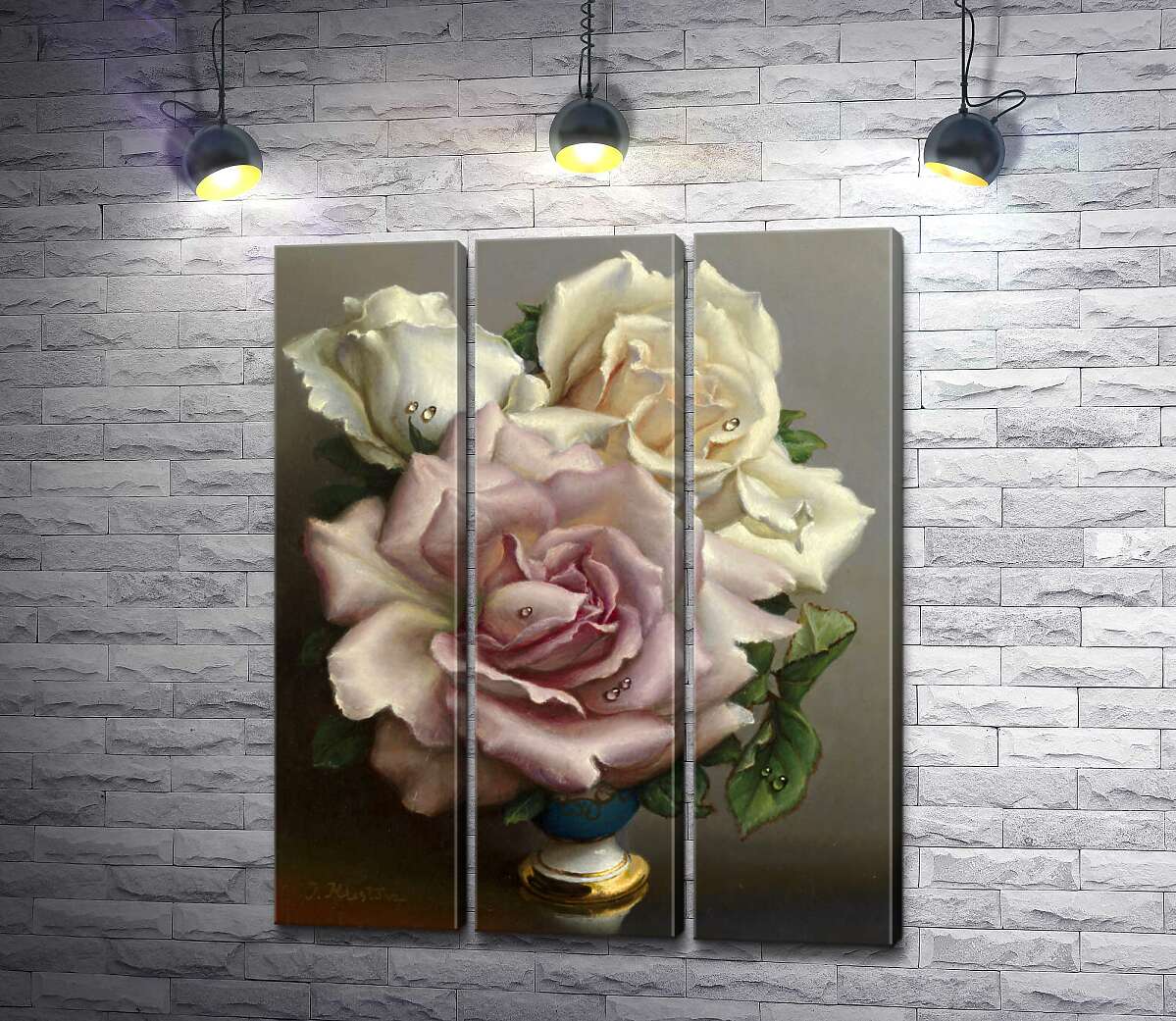 Модульная картина ArtPoster Белые и розовые розы в синей вазе 102x125 см Модуль №11
Модульная картина ArtPoster Белые и розовые розы в синей вазе 102x125 см Модуль №11