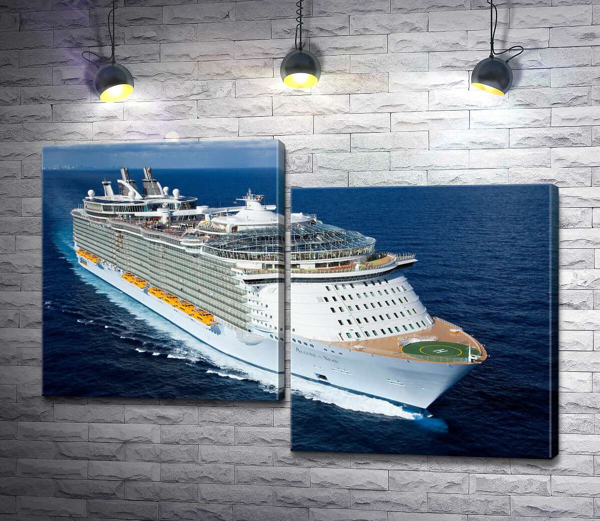 Модульная картина ArtPoster Allure of Seas - круизное судно на полной скорости разрезает синюю водную гладь 130x88 см Модуль №5
Модульная картина ArtPoster Allure of Seas - круизное судно на полной скорости разрезает синюю водную гладь 130x88 см Модуль №5