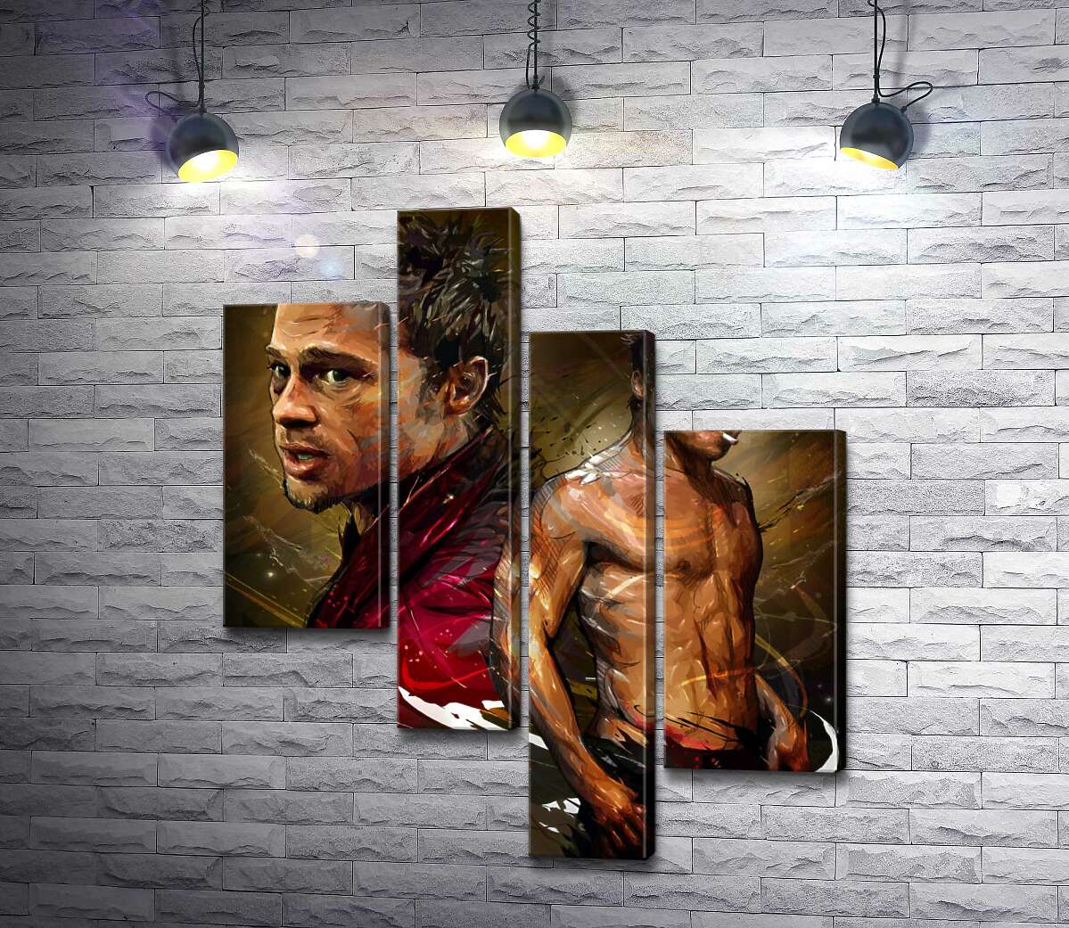 Модульная картина ArtPoster Актер Брэд Питт (Brad Pitt) в главной роли фильма "Бойцовский клуб" (Fight club) 130x157 см Модуль №20
Модульная картина ArtPoster Актер Брэд Питт (Brad Pitt) в главной роли фильма "Бойцовский клуб" (Fight club) 130x157 см Модуль №20