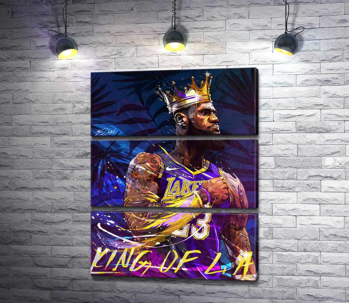 Модульная картина ArtPoster Баскетболист Леброн Джеймс (LeBron James) - король Лос-Анджелеса 50x63 см Модуль №13
Модульная картина ArtPoster Баскетболист Леброн Джеймс (LeBron James) - король Лос-Анджелеса 50x63 см Модуль №13