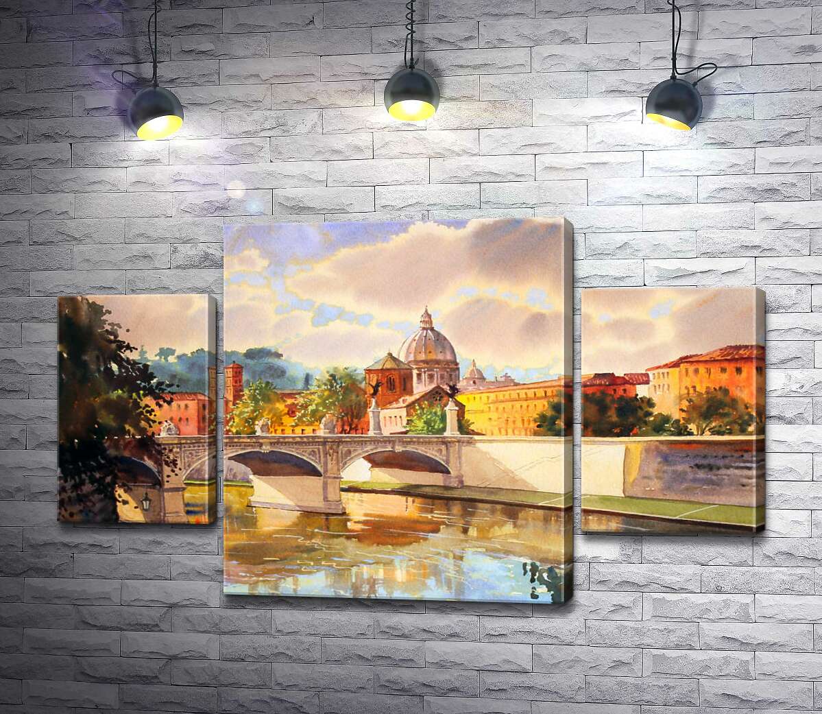 Модульная картина ArtPoster Белоснежный мост святого Ангела (St. Angelo Bridge) над речкой Тибр 131x80 см Модуль №7
Модульная картина ArtPoster Белоснежный мост святого Ангела (St. Angelo Bridge) над речкой Тибр 131x80 см Модуль №7