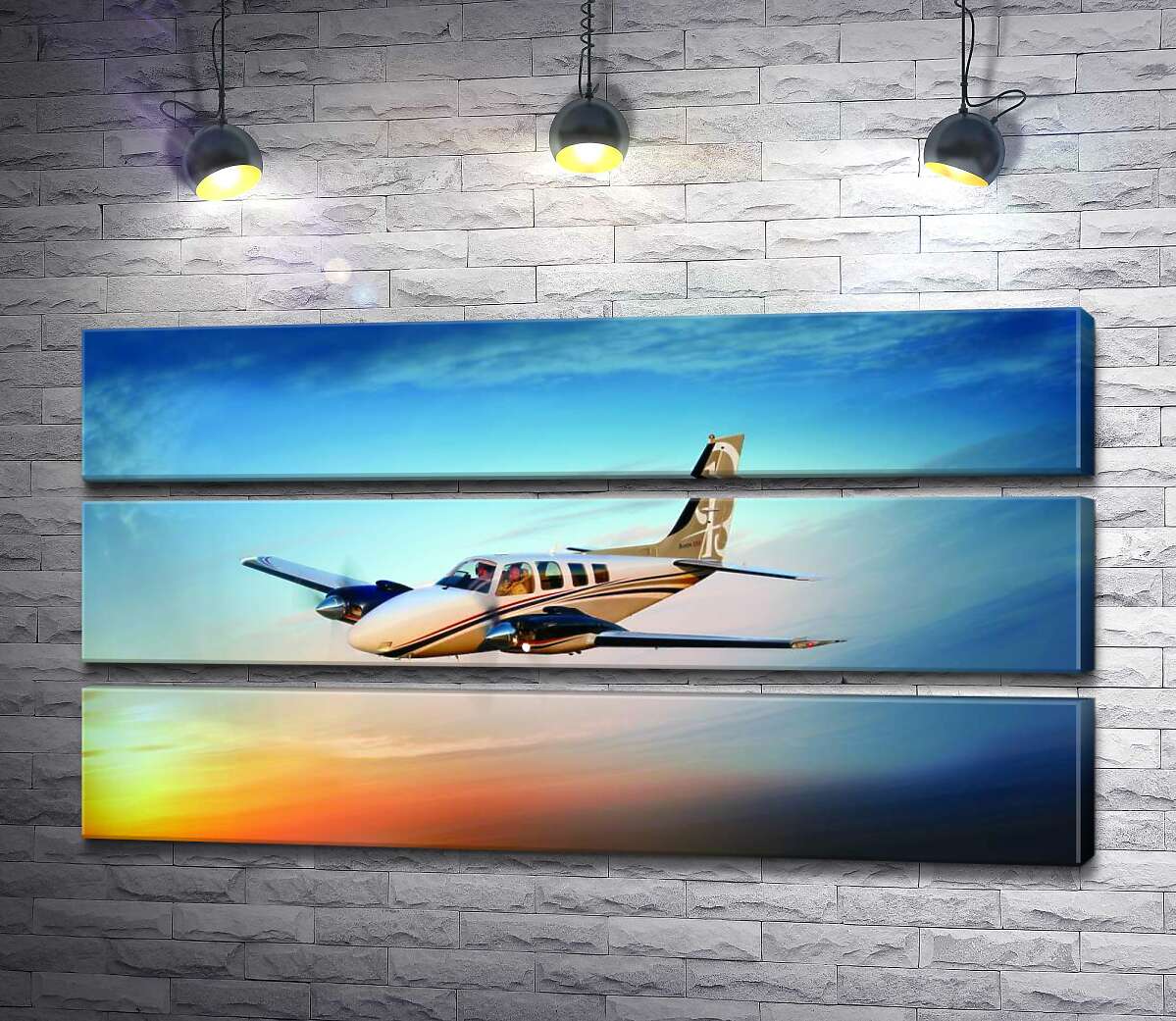 Модульная картина ArtPoster Американский самолет Beechcraft Bonanza среди горящего запада 130x69 см Модуль №13
Модульная картина ArtPoster Американский самолет Beechcraft Bonanza среди горящего запада 130x69 см Модуль №13