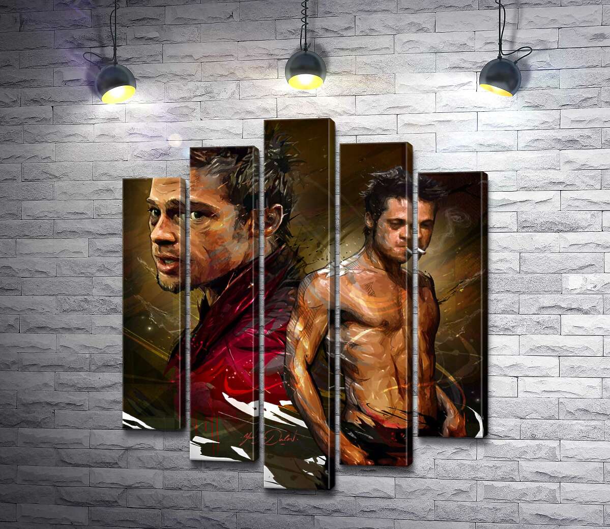Модульная картина ArtPoster Актер Брэд Питт (Brad Pitt) в главной роли фильма "Бойцовский клуб" (Fight club) 100x122 см Модуль №26
Модульная картина ArtPoster Актер Брэд Питт (Brad Pitt) в главной роли фильма "Бойцовский клуб" (Fight club) 100x122 см Модуль №26