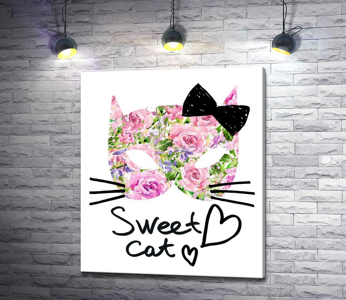 Картина ArtPoster Розовая маска котика с надписью "sweet cat" 100x118 см Модуль №1
Картина ArtPoster Розовая маска котика с надписью "sweet cat" 100x118 см Модуль №1