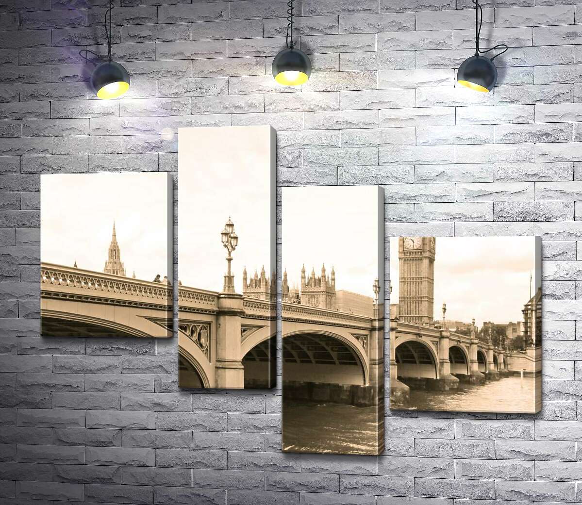 Модульная картина ArtPoster Башня Биг-Бен (Big Ben) виднеется из-за Вестминтерского моста (Westminster Bridge) 130x99 см Модуль №20
Модульная картина ArtPoster Башня Биг-Бен (Big Ben) виднеется из-за Вестминтерского моста (Westminster Bridge) 130x99 см Модуль №20