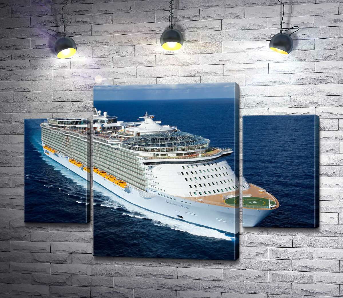 Модульная картина ArtPoster Allure of Seas - круизное судно на полной скорости разрезает синюю водную гладь 80x54 см Модуль №7
Модульная картина ArtPoster Allure of Seas - круизное судно на полной скорости разрезает синюю водную гладь 80x54 см Модуль №7