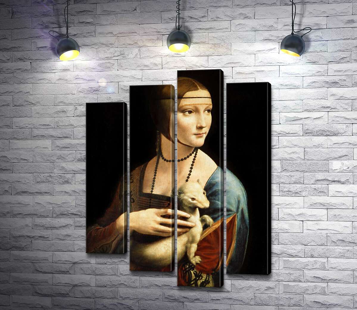 Модульная картина ArtPoster Дама с горностаем (Dama con l'ermellino) - Леонардо да Винчи (Leonardo da Vinci) 100x137 см Модуль №21
Модульная картина ArtPoster Дама с горностаем (Dama con l'ermellino) - Леонардо да Винчи (Leonardo da Vinci) 100x137 см Модуль №21