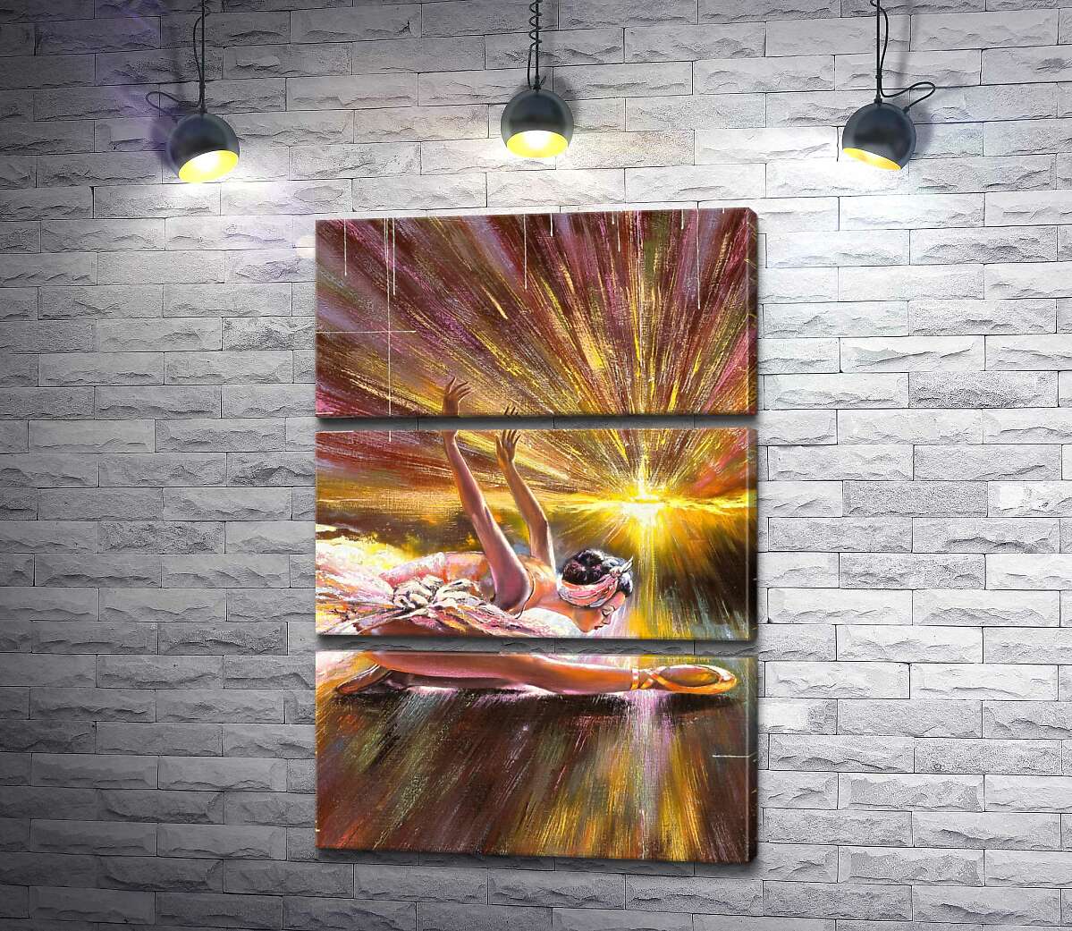 Модульная картина ArtPoster Желтые лучи озаряют балерину на сцене 50x75 см Модуль №13
Модульная картина ArtPoster Желтые лучи озаряют балерину на сцене 50x75 см Модуль №13