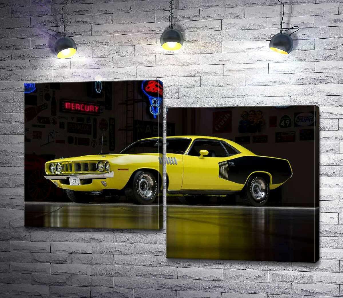 Модульная картина ArtPoster Желтый спортивный автомобиль Plymouth Barracuda, родом из 70-х 100x68 см Модуль №5
Модульная картина ArtPoster Желтый спортивный автомобиль Plymouth Barracuda, родом из 70-х 100x68 см Модуль №5