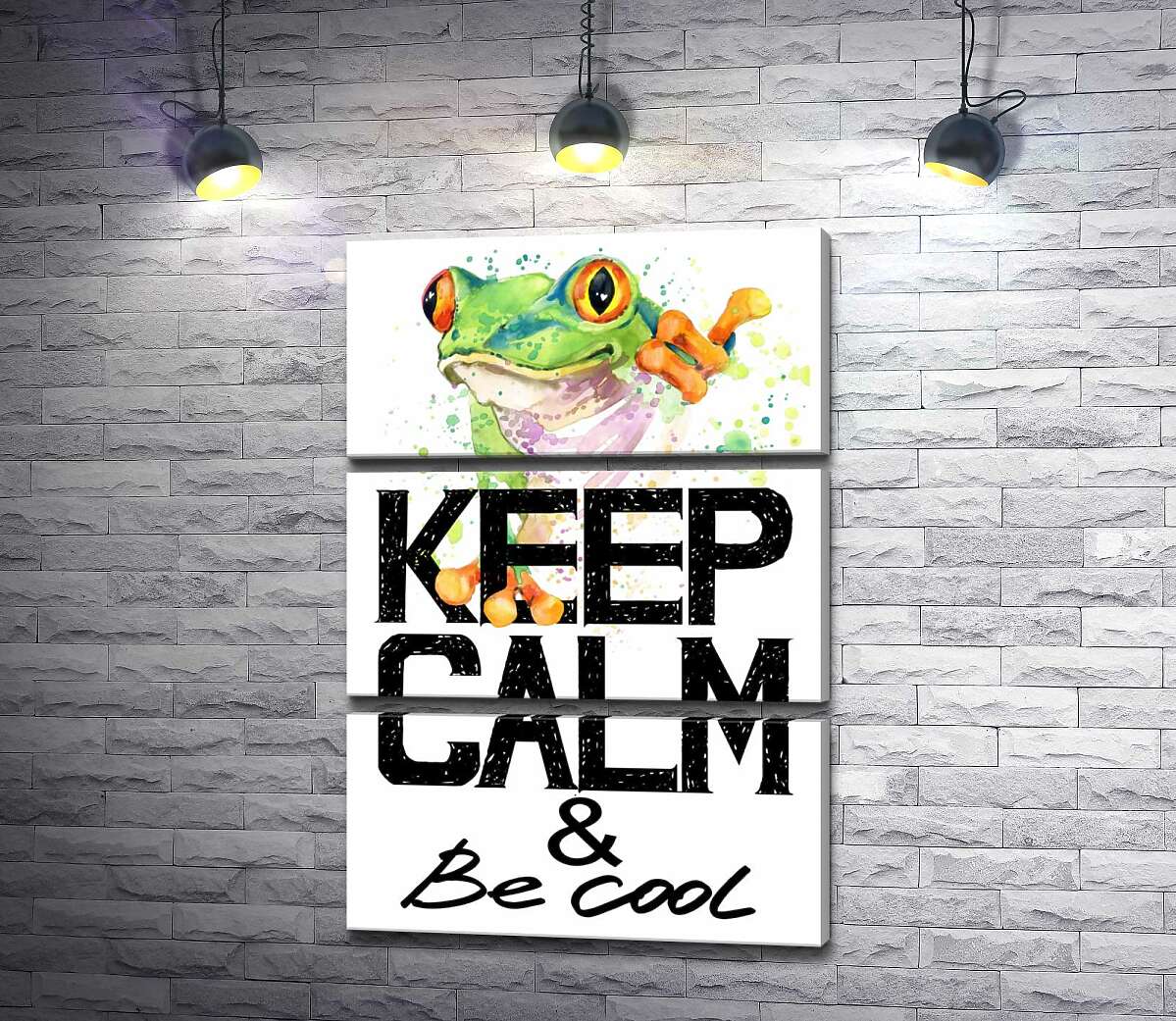 Модульная картина ArtPoster Древесная лягушка за надписью "keep calm and be cool" 130x192 см Модуль №13
Модульная картина ArtPoster Древесная лягушка за надписью "keep calm and be cool" 130x192 см Модуль №13