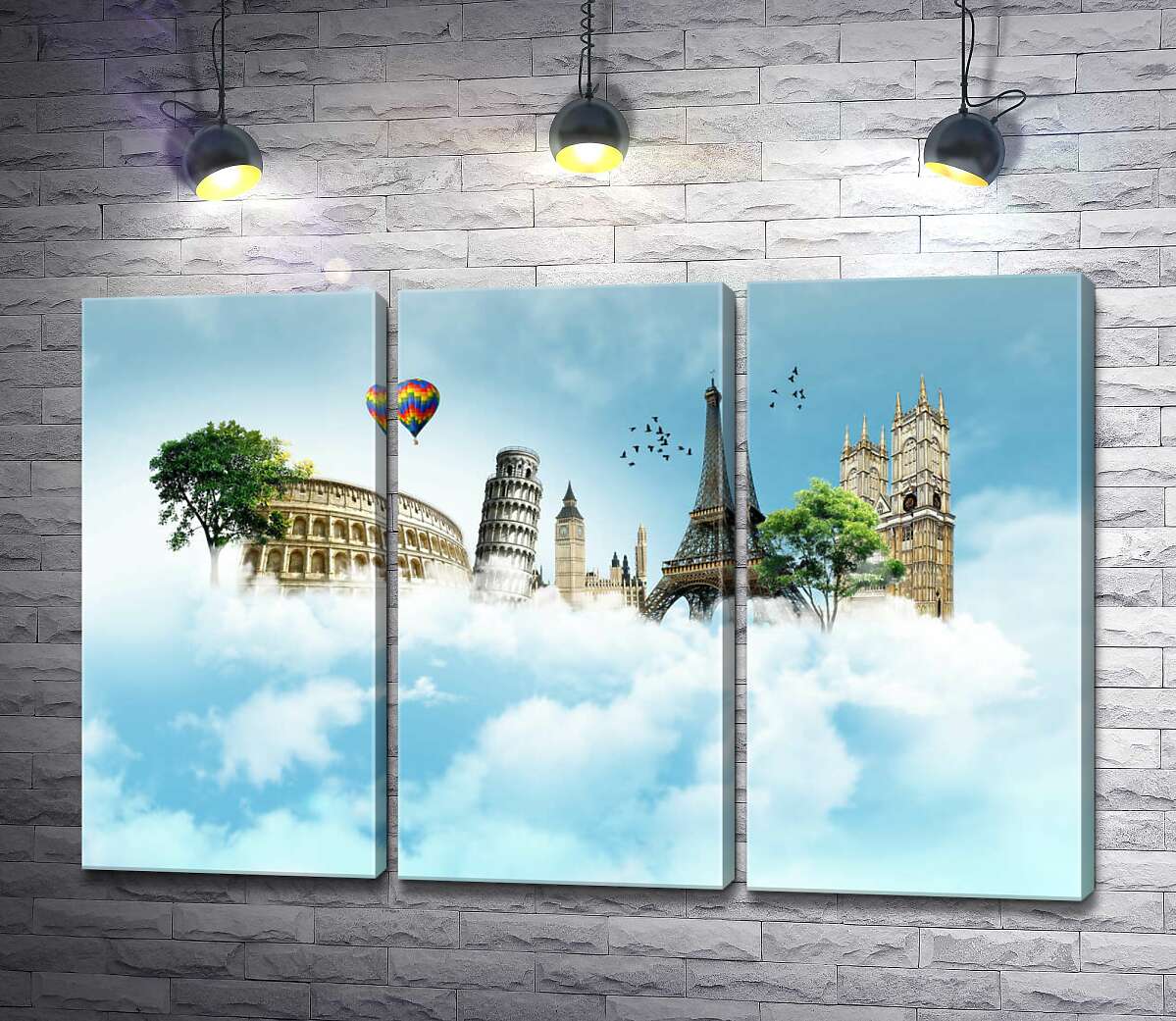 Модульная картина ArtPoster Главные достопримечательности стран Европы в облачном пространстве 132x87 см Модуль №11
Модульная картина ArtPoster Главные достопримечательности стран Европы в облачном пространстве 132x87 см Модуль №11