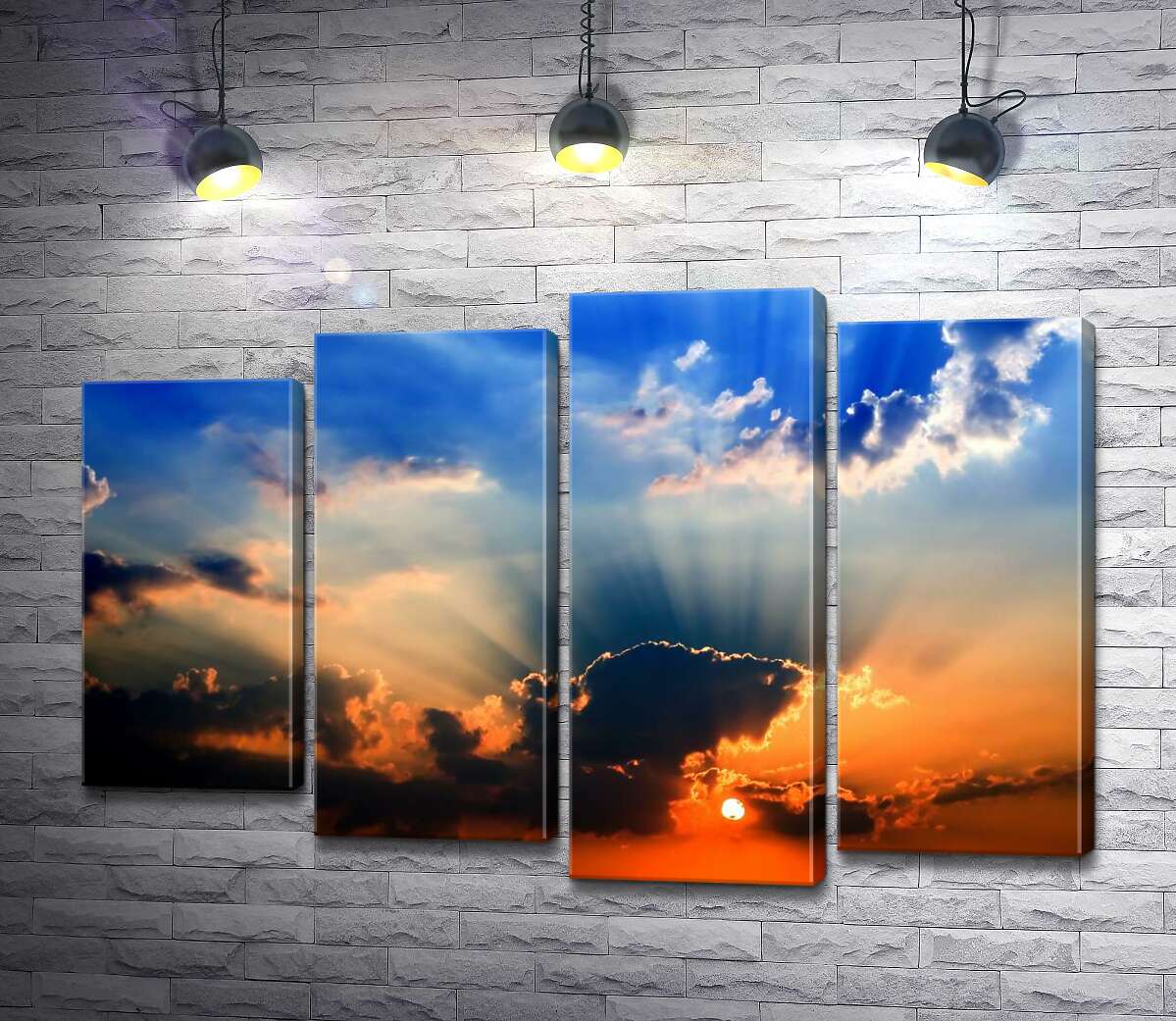 Модульная картина ArtPoster Горячие лучи солнца пробиваются сквозь холодные облака 132x89 см Модуль №21
Модульная картина ArtPoster Горячие лучи солнца пробиваются сквозь холодные облака 132x89 см Модуль №21