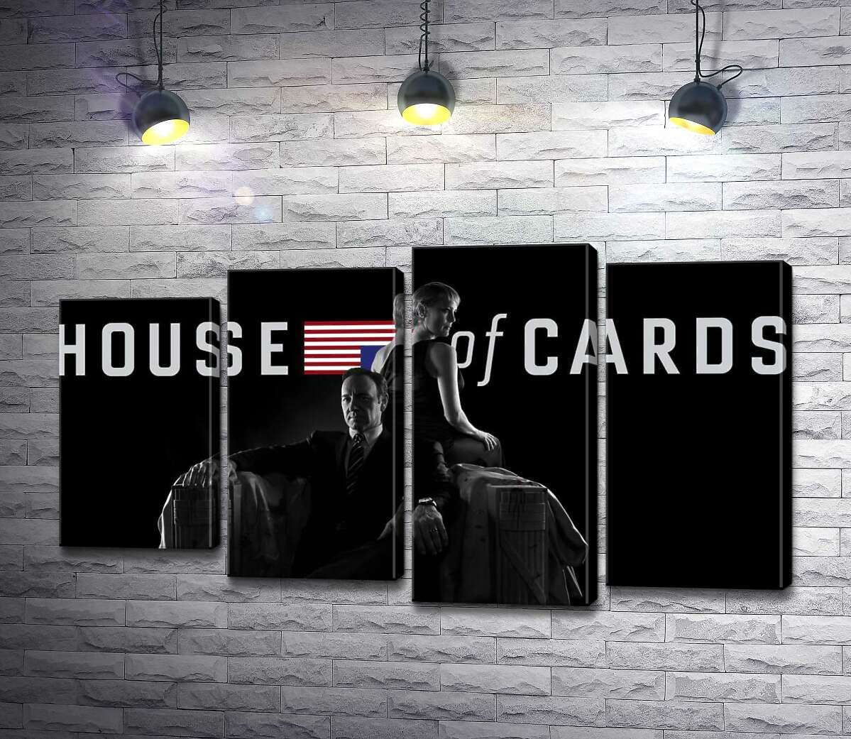 Модульная картина ArtPoster Главные герои – супруги, на постере к сериалу "Карточный дом" (House of cards) 132x75 см Модуль №21
Модульная картина ArtPoster Главные герои – супруги, на постере к сериалу "Карточный дом" (House of cards) 132x75 см Модуль №21