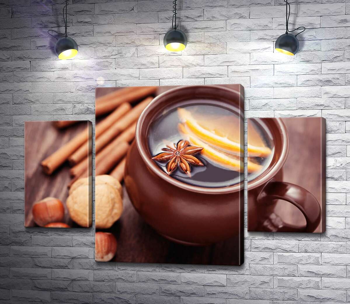 Модульная картина ArtPoster Глиняная чашка с глинтвейном, цитрусами и бадьяном рядом с корицей, мускатным и лесными орехами 100x69 см Модуль №7
Модульная картина ArtPoster Глиняная чашка с глинтвейном, цитрусами и бадьяном рядом с корицей, мускатным и лесными орехами 100x69 см Модуль №7