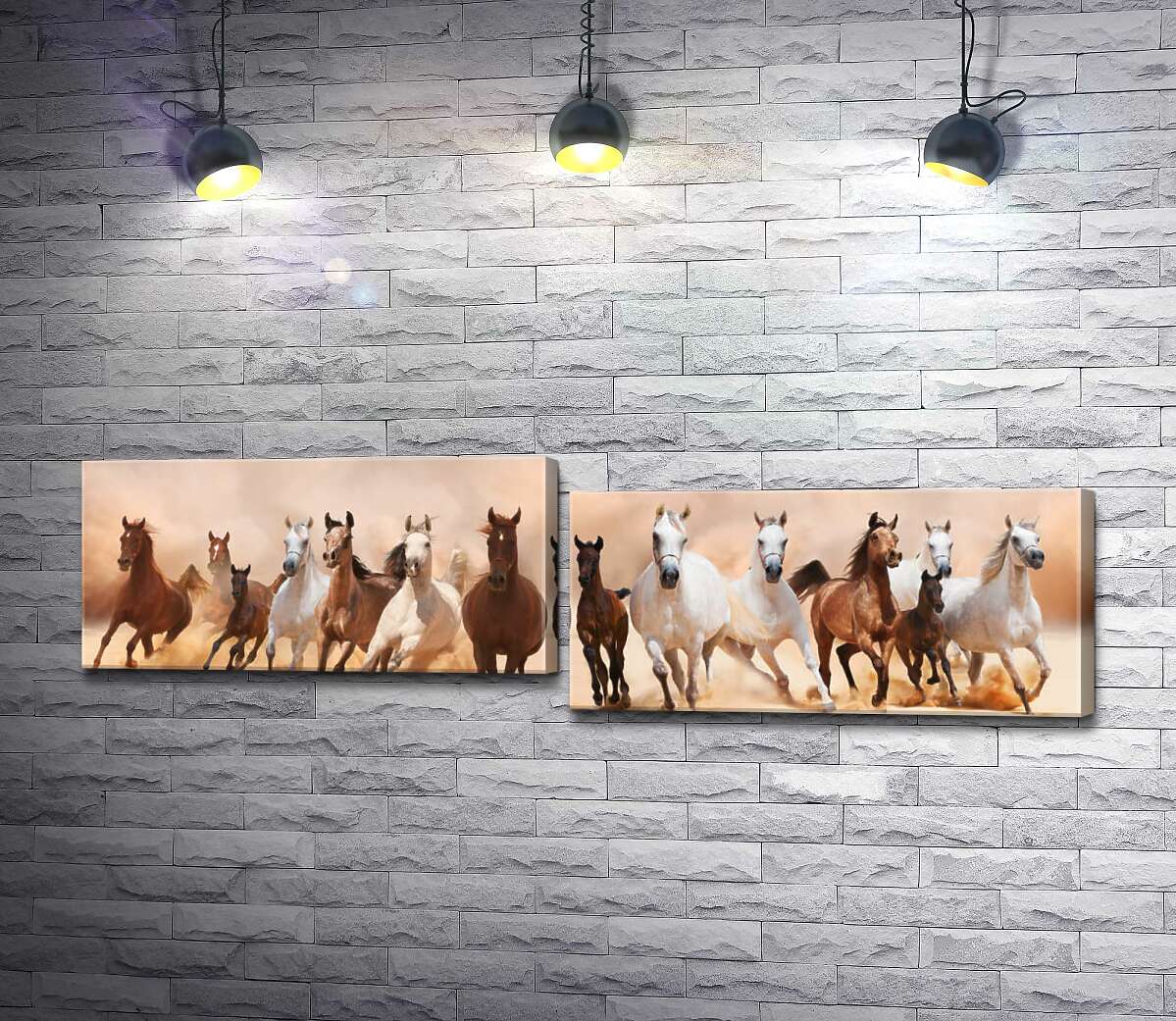 Модульная картина ArtPoster Гнедые и белые кони грациозно скачут в табуне 130x39 см Модуль №5
Модульная картина ArtPoster Гнедые и белые кони грациозно скачут в табуне 130x39 см Модуль №5