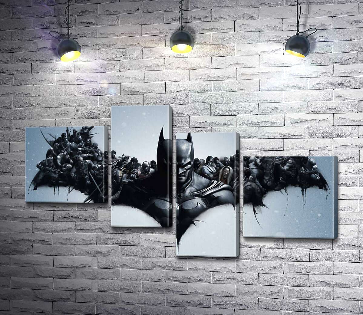 Модульная картина ArtPoster Грозный Бэтмен с крыльями-силуэтами воинов 100x57 см Модуль №20
Модульная картина ArtPoster Грозный Бэтмен с крыльями-силуэтами воинов 100x57 см Модуль №20