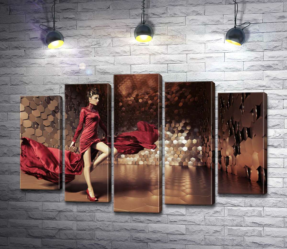 Модульная картина ArtPoster Гранатовая насыщенность волн платья девушки 100x68 см Модуль №26
Модульная картина ArtPoster Гранатовая насыщенность волн платья девушки 100x68 см Модуль №26