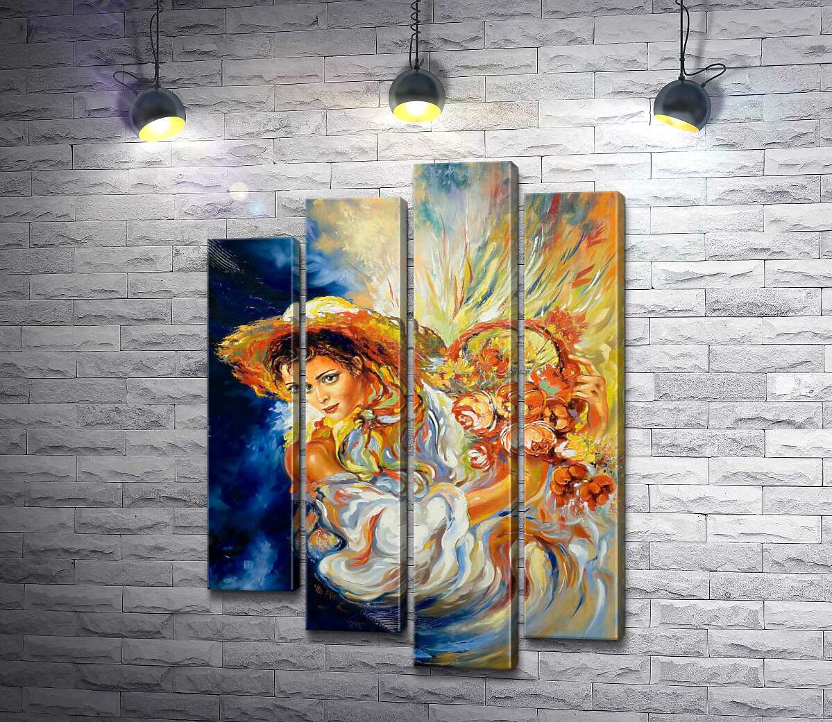 Модульная картина ArtPoster Девушка в соломенной шляпе держит в руках корзину с цветами 80x114 см Модуль №21
Модульная картина ArtPoster Девушка в соломенной шляпе держит в руках корзину с цветами 80x114 см Модуль №21