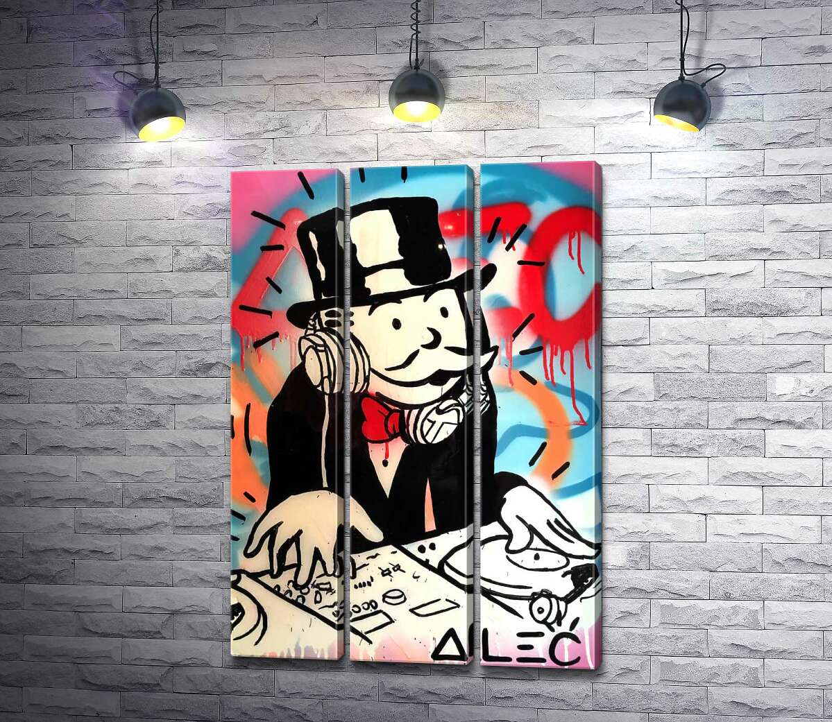 Модульная картина ArtPoster Диджей Монополи (DJ Monopoly) - Алек Монополи (Alec Monopoly) 102x152 см Модуль №11
Модульная картина ArtPoster Диджей Монополи (DJ Monopoly) - Алек Монополи (Alec Monopoly) 102x152 см Модуль №11